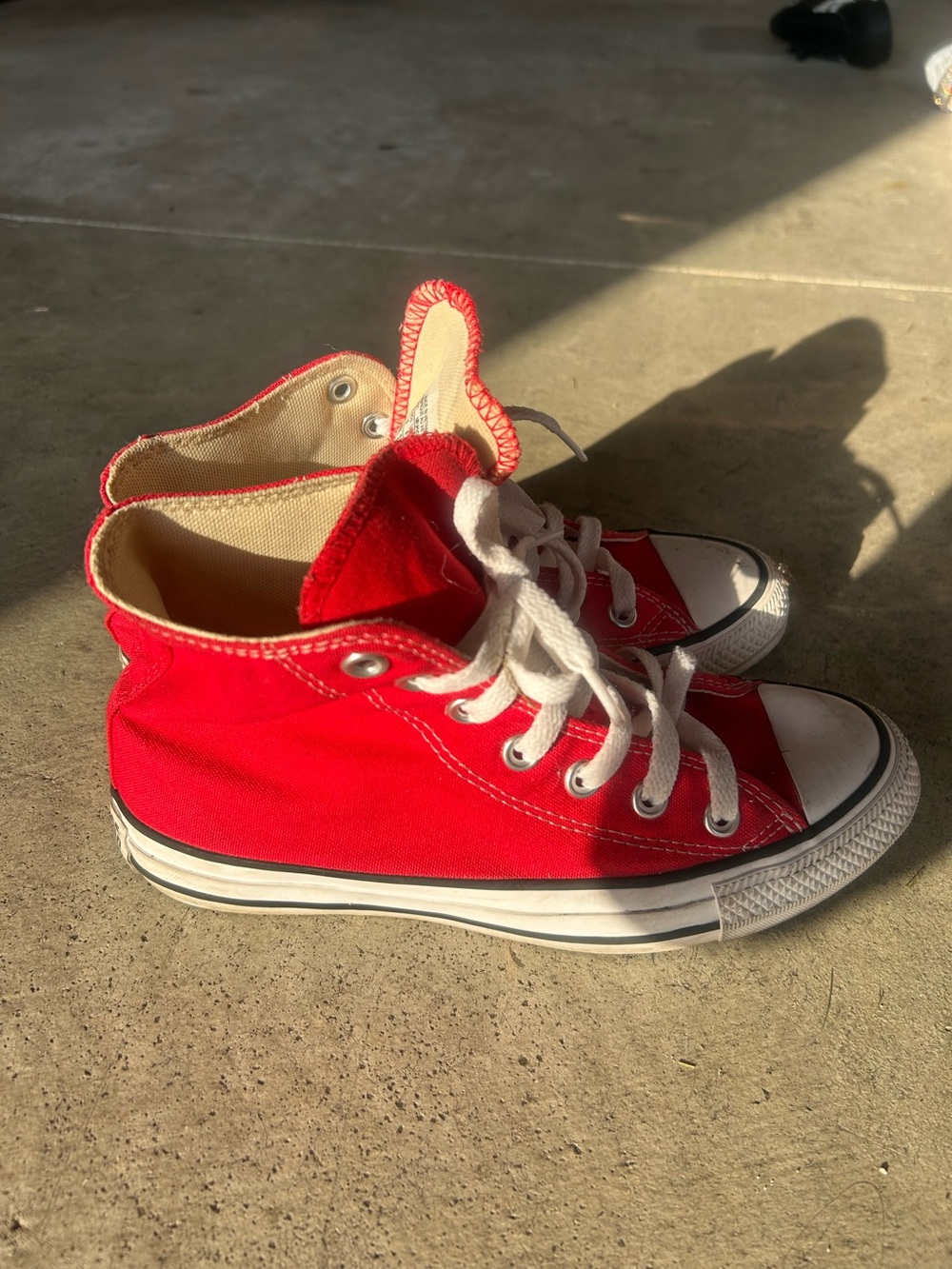 Converse Red High-Top Canvas Sneakers